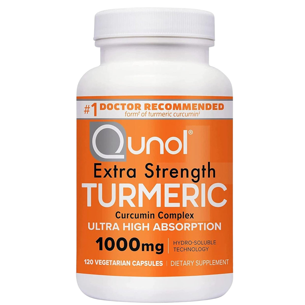 Qunol Extra Strength Turmeric Curcumin Complex 1000mg - 120 Vegetarian Capsules