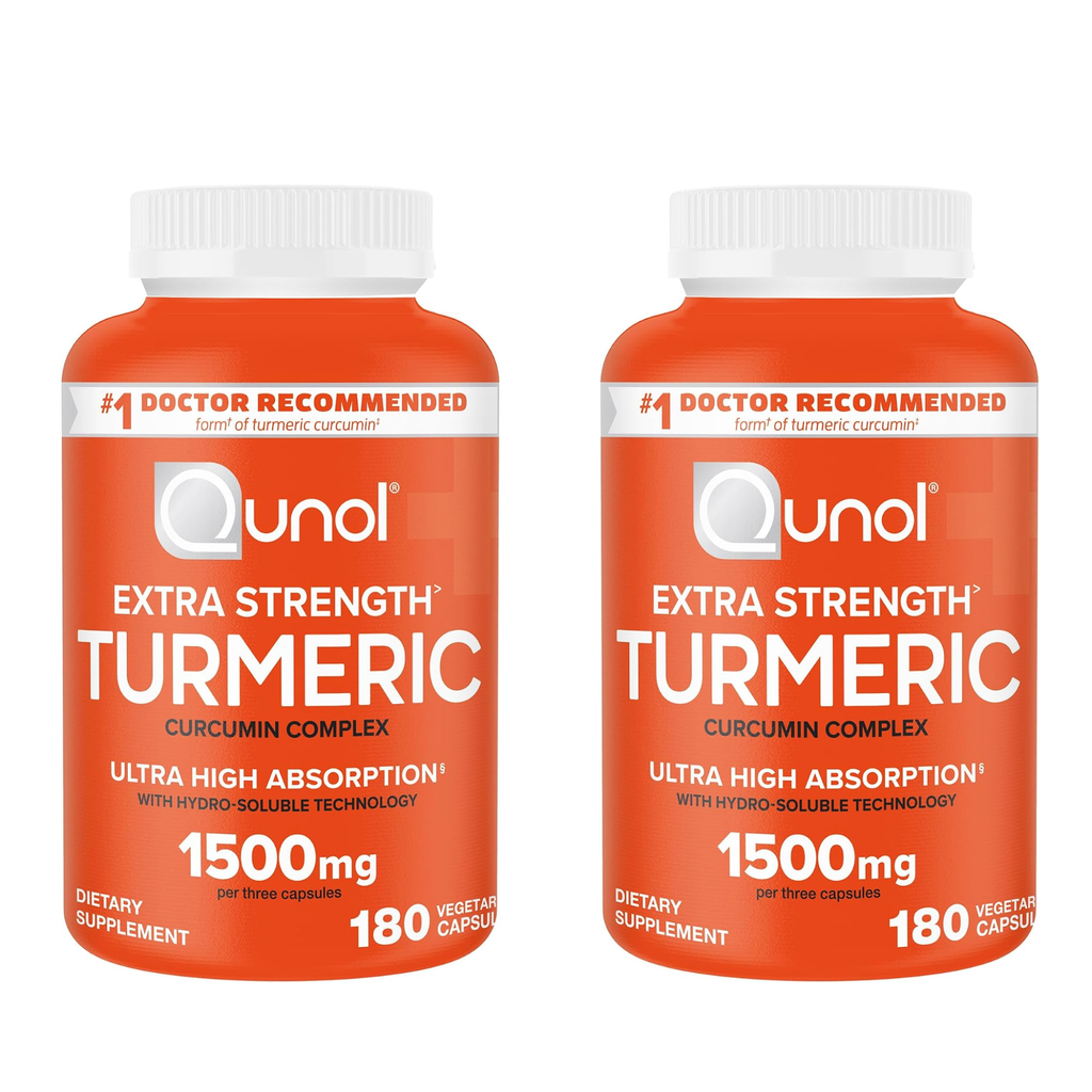 Qunol Extra Strength Turmeric Curcumin Complex 1000mg - 120 Vegetarian Capsules