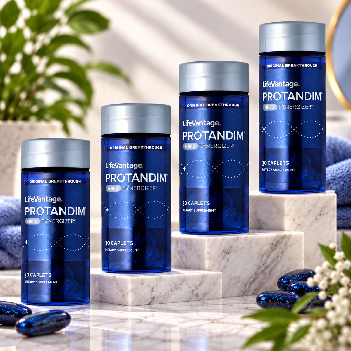 LifeVantage Protandim NRF2 Synergizer 4-Pack – 4 bottle display with caplets
