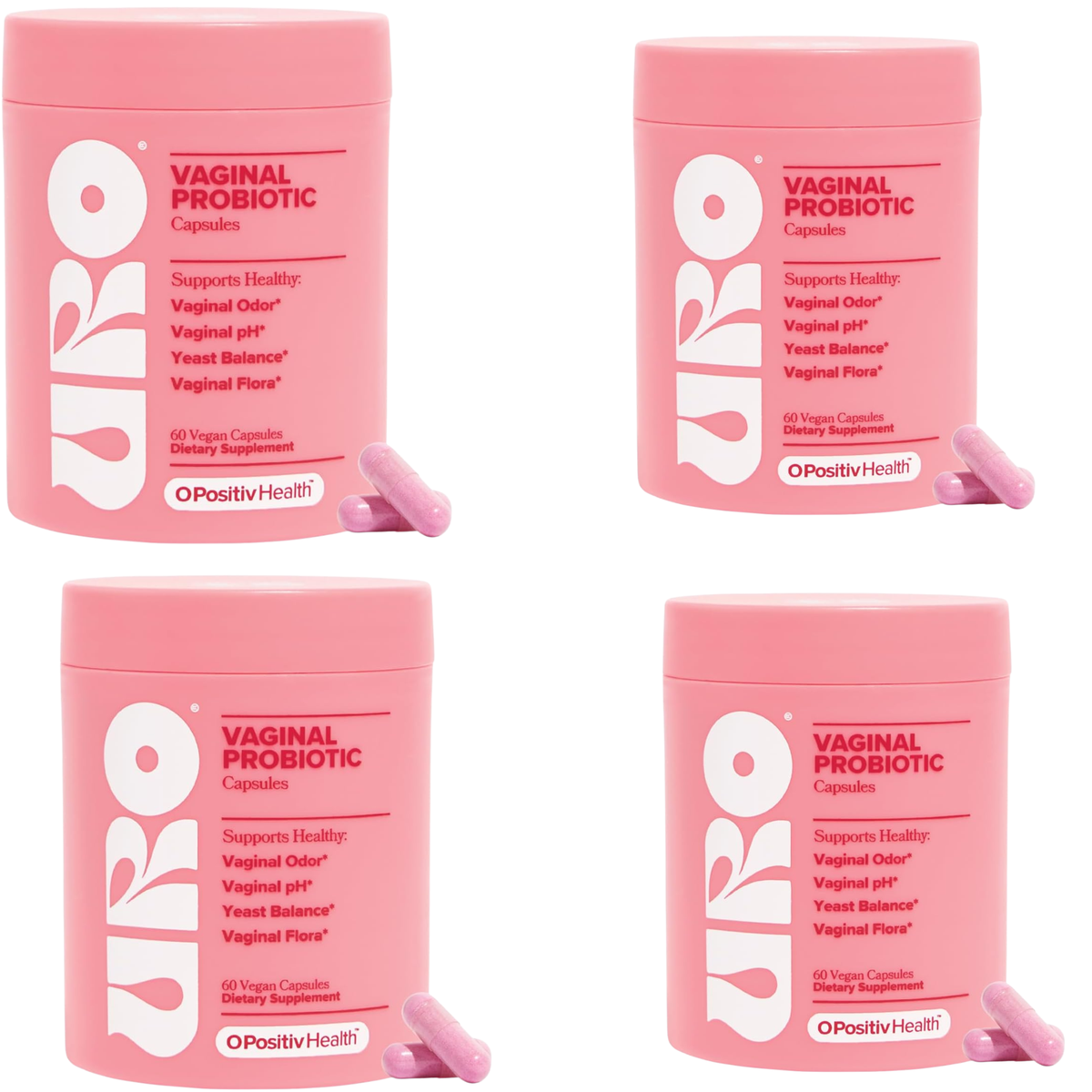 O Positiv URO Vaginal Probiotic Capsules - 60 Vegan Capsules