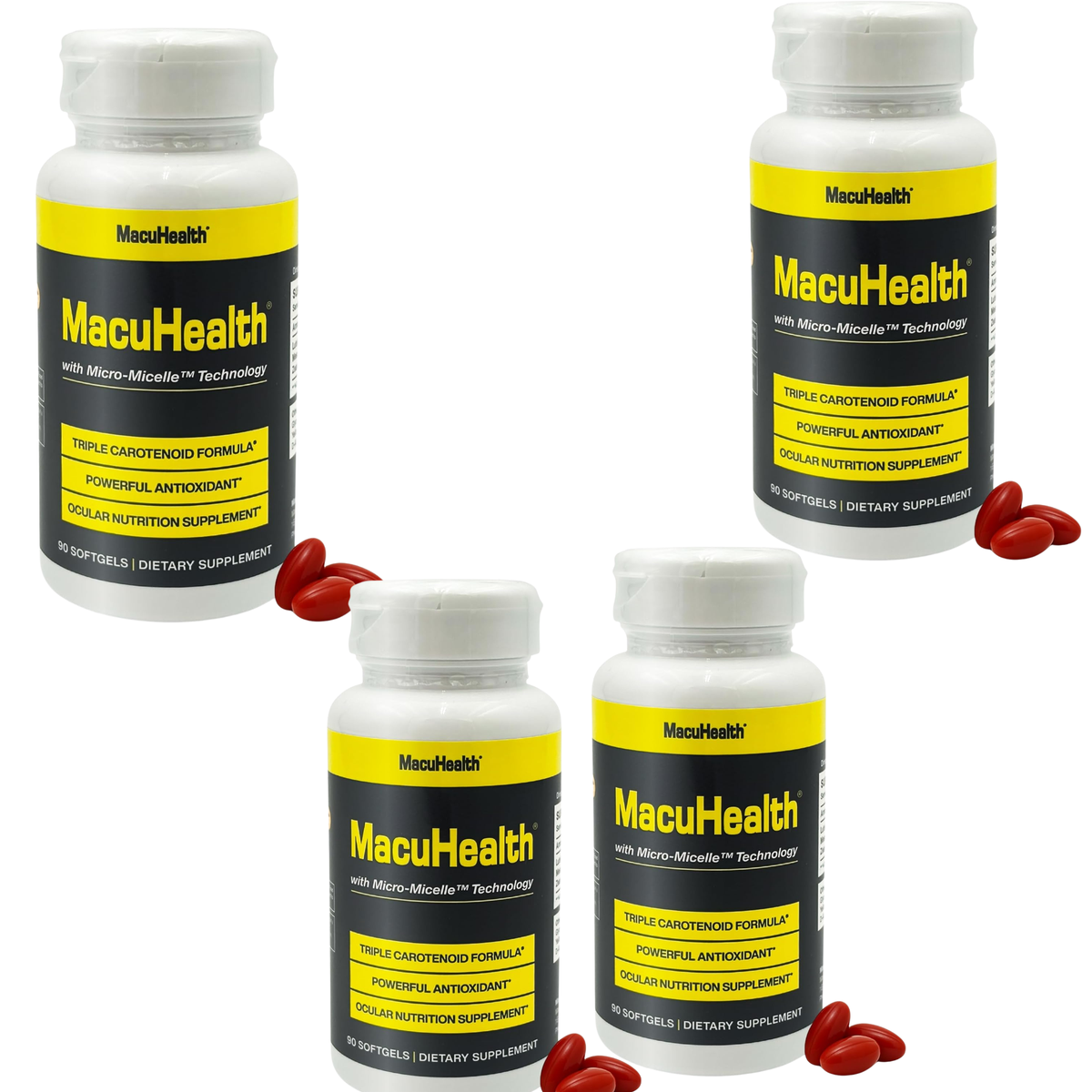 MacuHealth Triple Carotenoid Formula with Micro-Micelle Technology | Ocular Nutrition Supplement | 90 Softgels