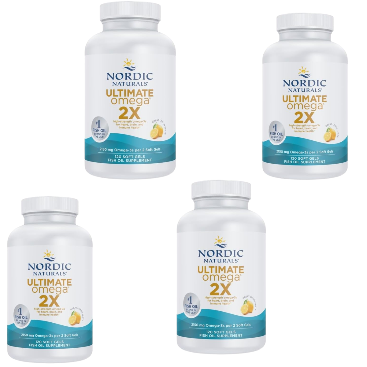 Nordic Naturals Ultimate Omega 2X – High-Strength Fish Oil | 120 Soft Gels