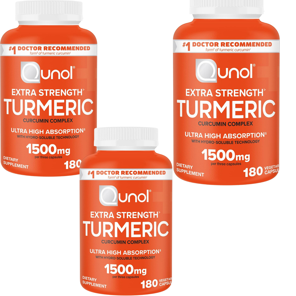 Qunol Extra Strength Turmeric Curcumin Complex 1000mg - 120 Vegetarian Capsules