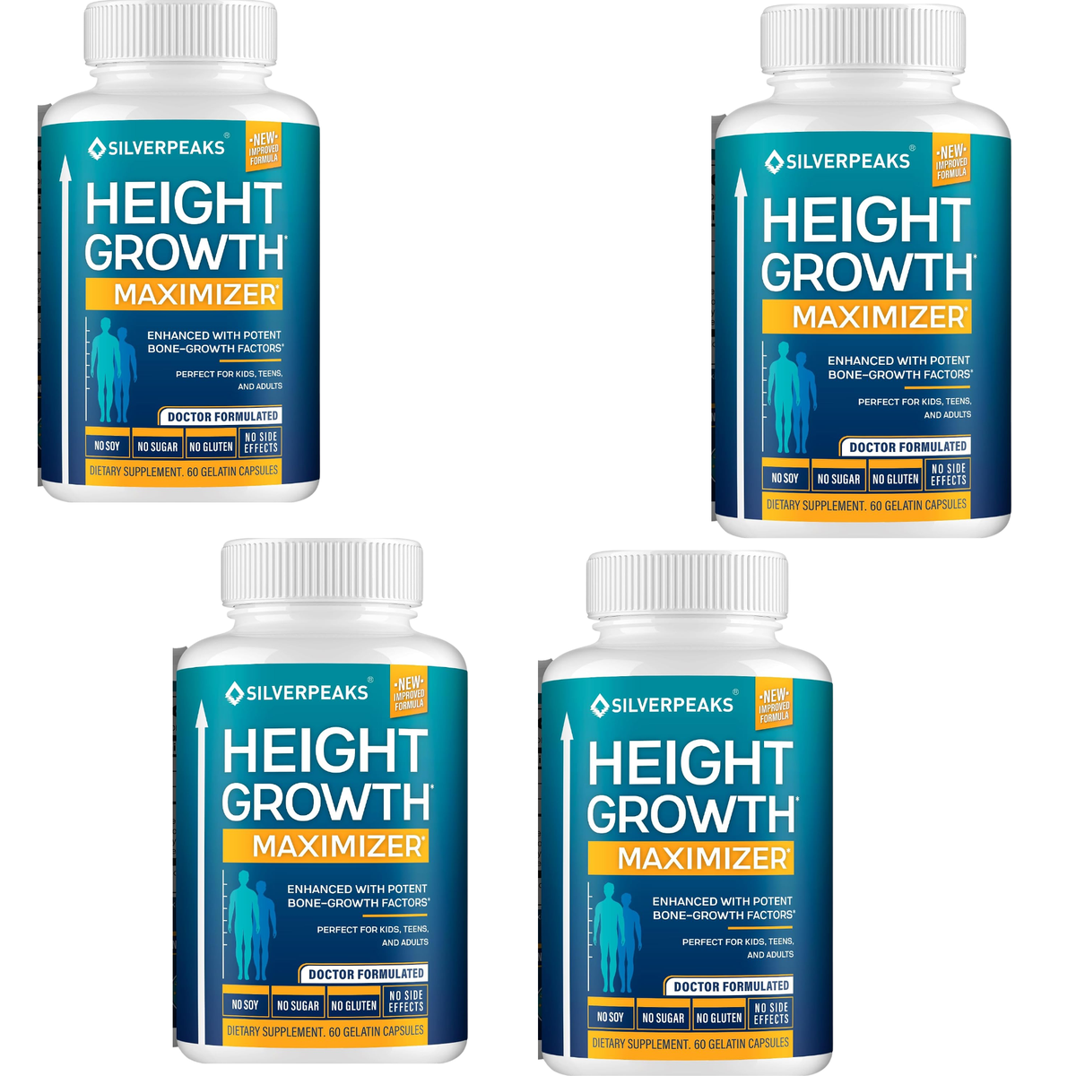 Silverpeaks Height Growth Maximizer – Doctor Formulated Bone Growth Supplement | 60 Capsules
