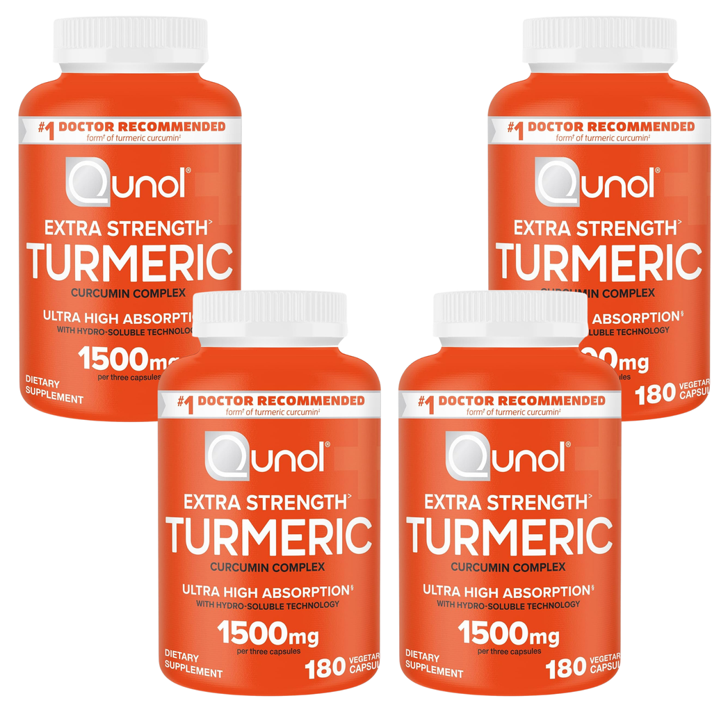 Qunol Extra Strength Turmeric Curcumin Complex 1000mg - 120 Vegetarian Capsules