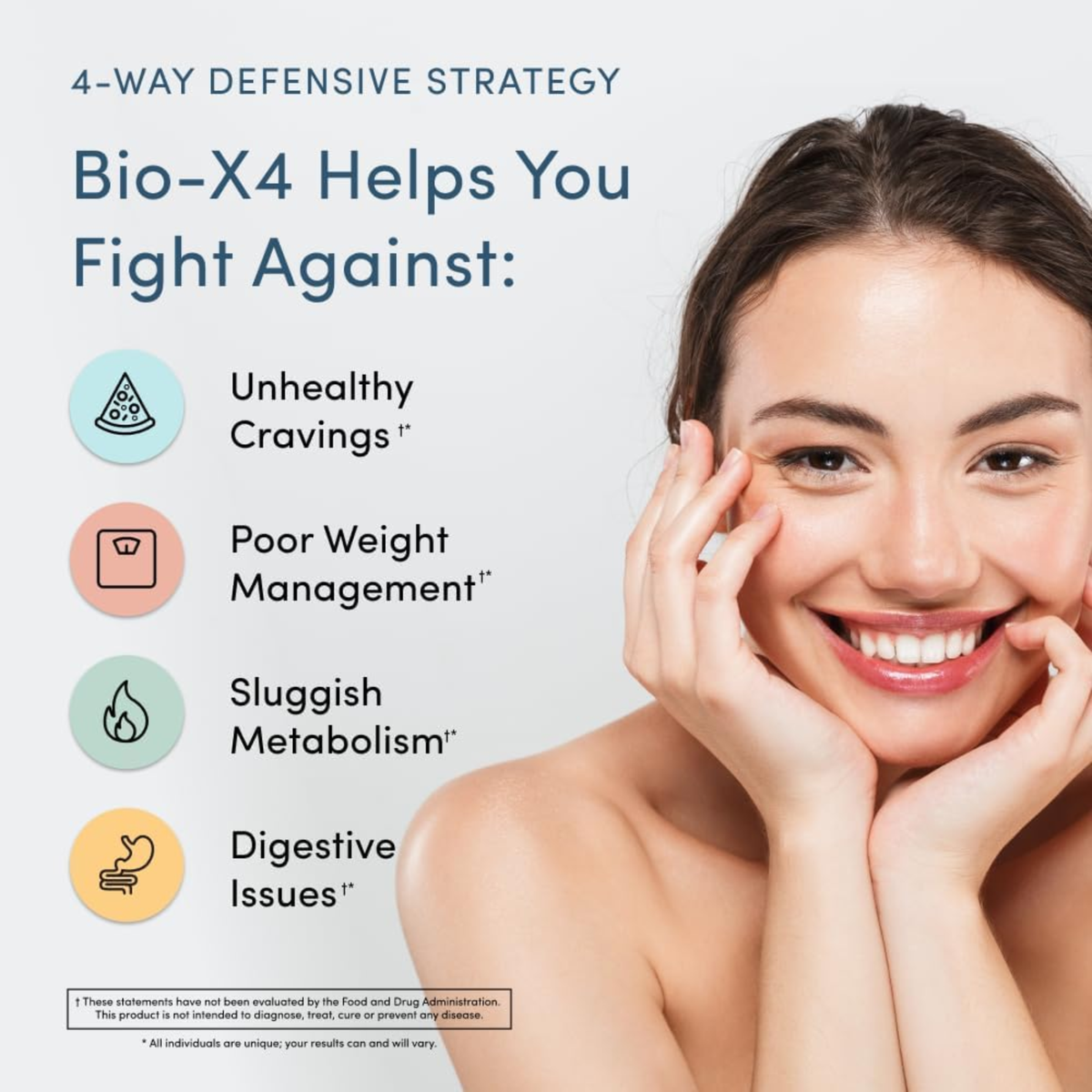 Nucific Bio-X4 4-in-1 Weight Management Probiotic – 90 Capsules