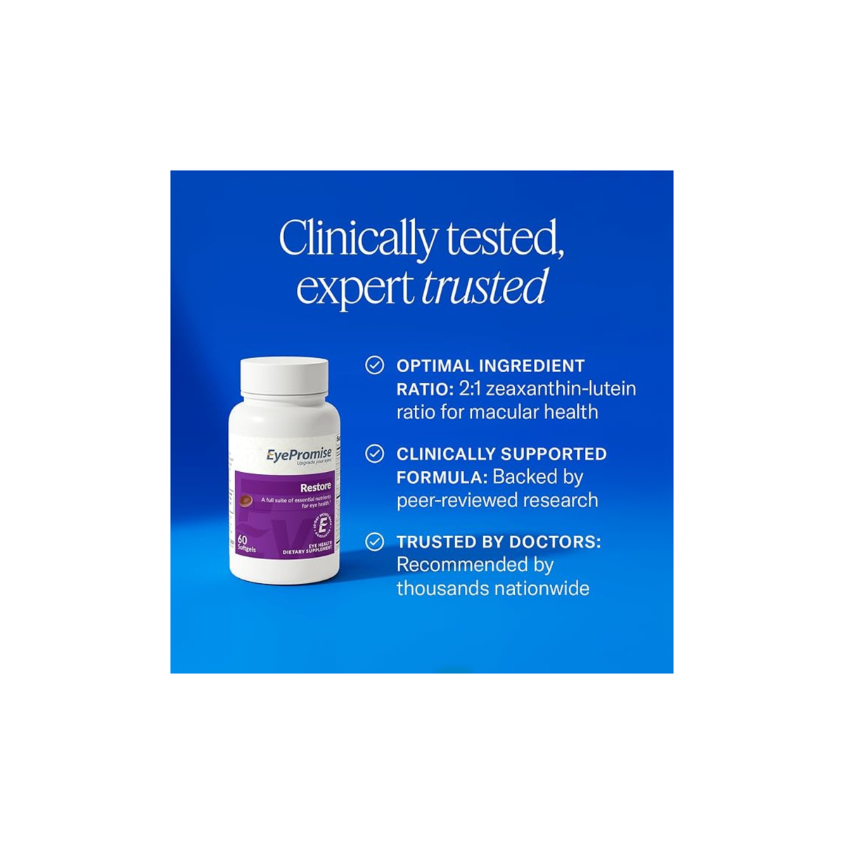EyePromise Restore Eye Health Dietary Supplement 60 Softgels
