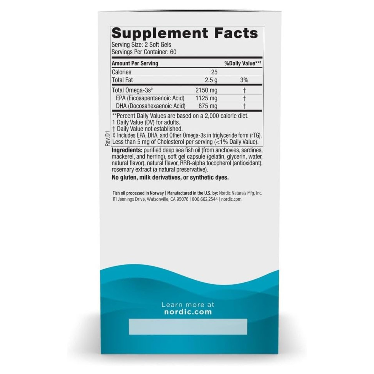 Nordic Naturals Ultimate Omega 2X – High-Strength Fish Oil | 120 Soft Gels