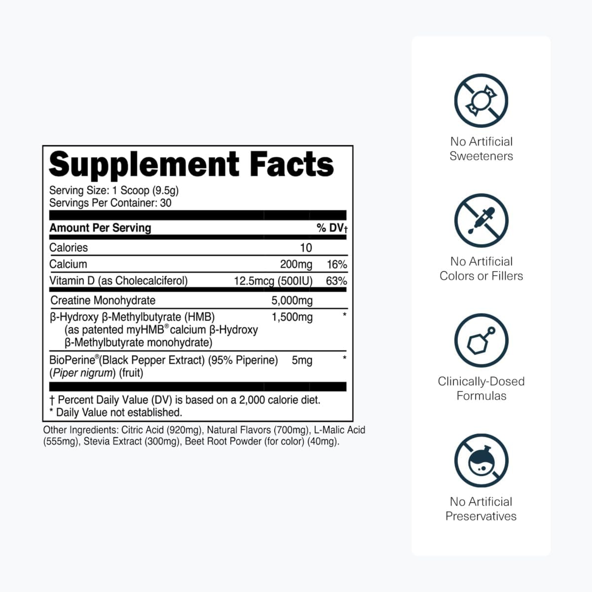 Transparent Labs StrengthSeries Creatine HMB – Strawberry Lemonade | 30 Servings