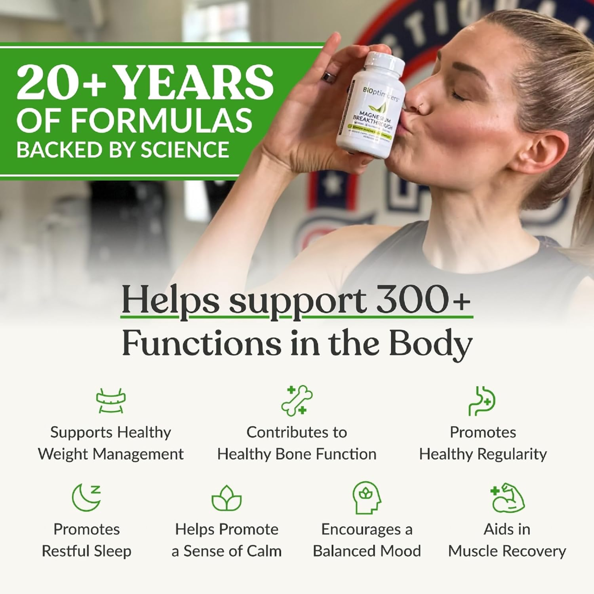 BIOptimizers Magnesium Breakthrough – 7 Forms of Magnesium | 500mg | 60 Veggie Caps