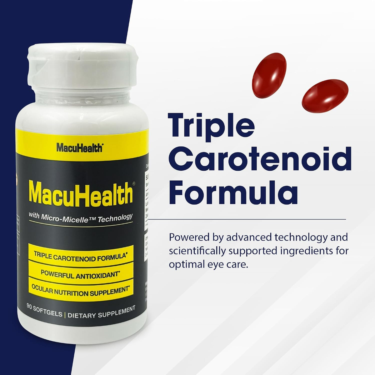 MacuHealth with Micro-Micelle™ Technology – 2 Pack (180 Softgels)