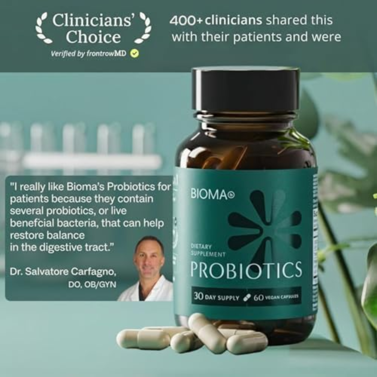 BIOMA Probiotics Digestive Health Supplement