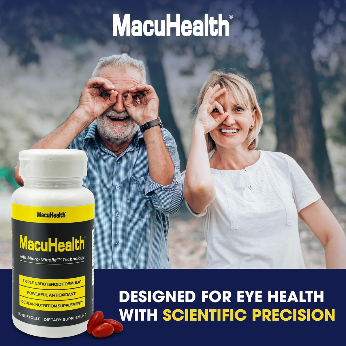 MacuHealth Triple Carotenoid Formula with Micro-Micelle Technology | Ocular Nutrition Supplement | 90 Softgels