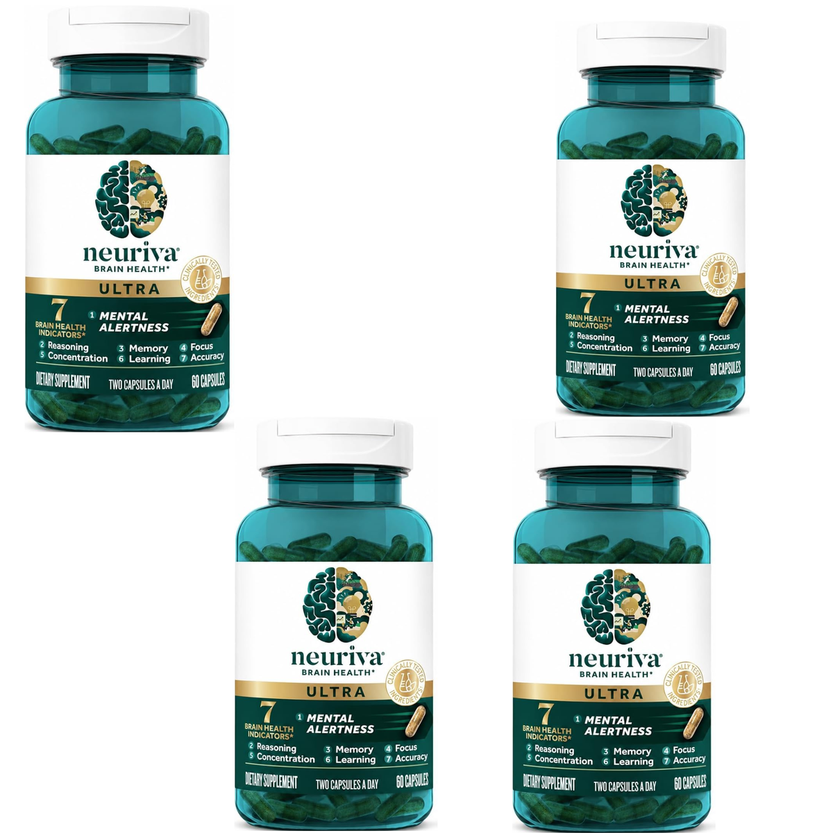 Neuriva Brain Health Ultra – 7 Brain Health Indicators | 60 Capsules