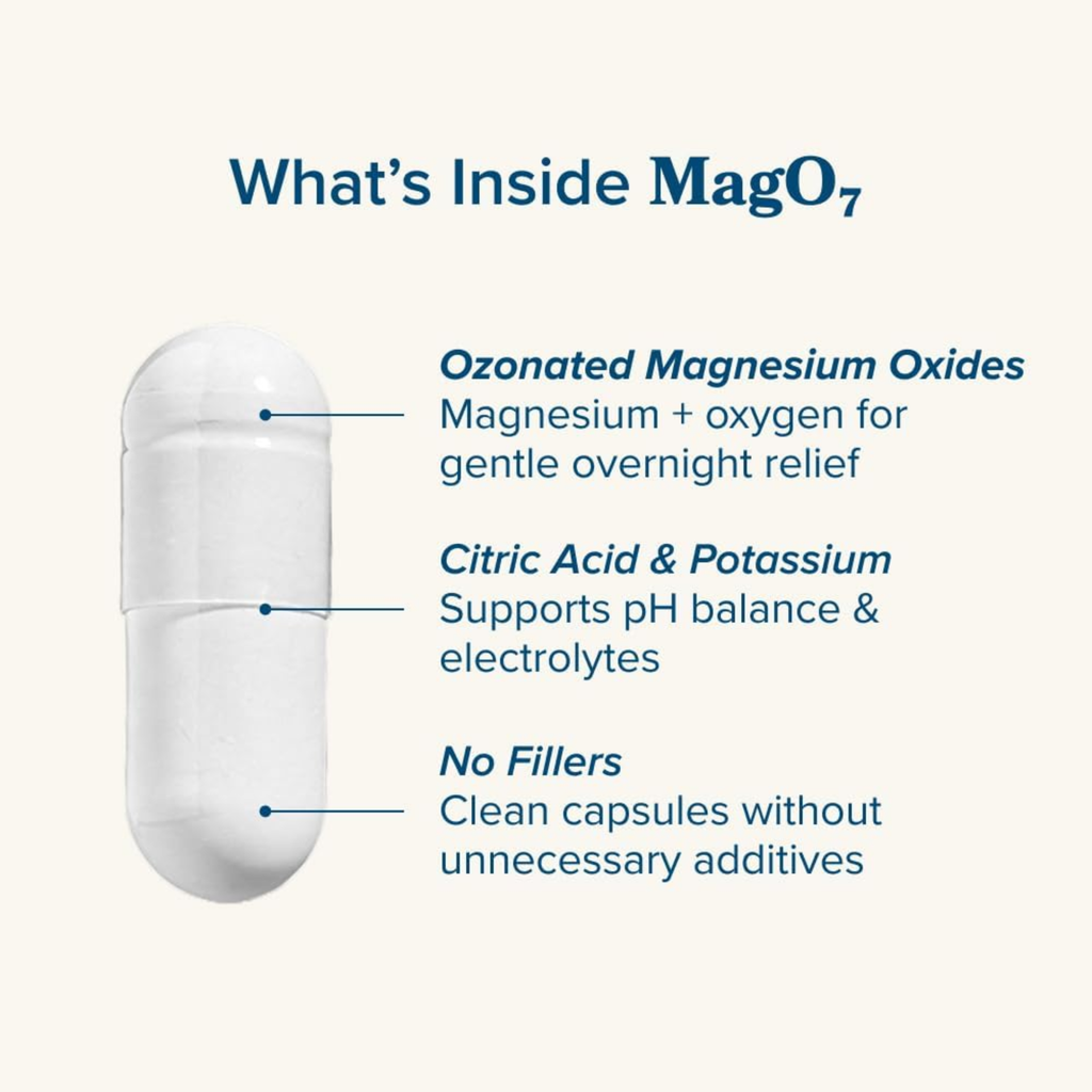nbpure MagO7 Cleanse – Oxygen-Based Overnight Digestive Cleanse | 90 Capsules
