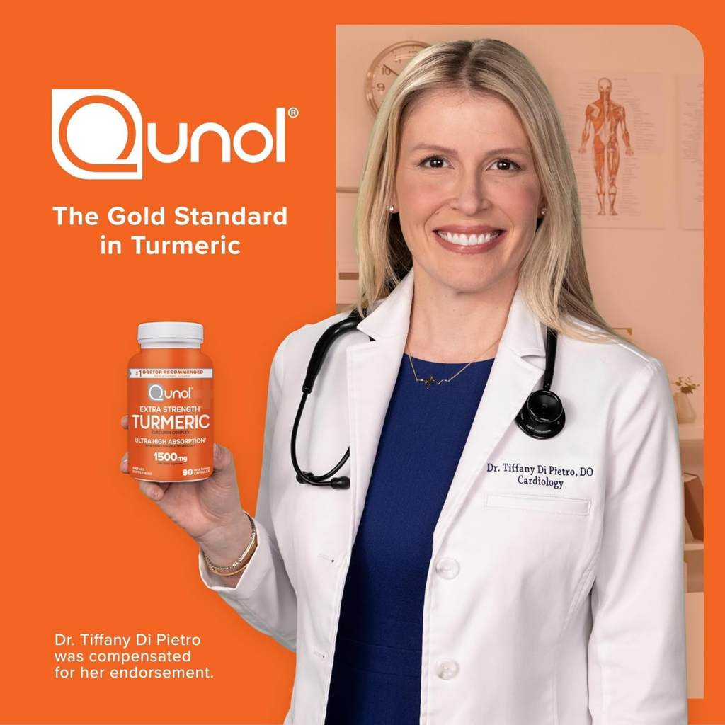 Qunol Extra Strength Turmeric Curcumin Complex 1000mg - 120 Vegetarian Capsules