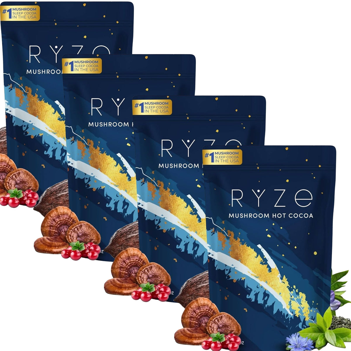 RYZE Mushroom Hot Cocoa with Melatonin 20 Servings