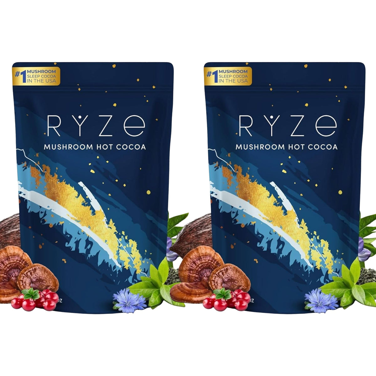 RYZE Mushroom Hot Cocoa with Melatonin 20 Servings