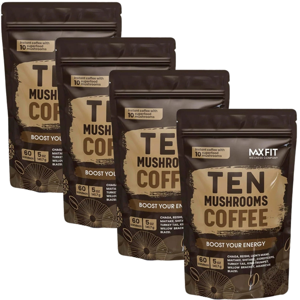 Ten Mushrooms Coffee Organic 60 Servings