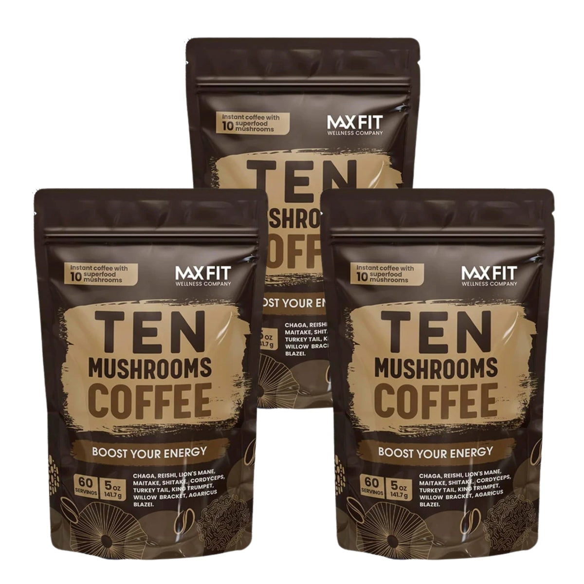 Ten Mushrooms Coffee Organic 60 Servings